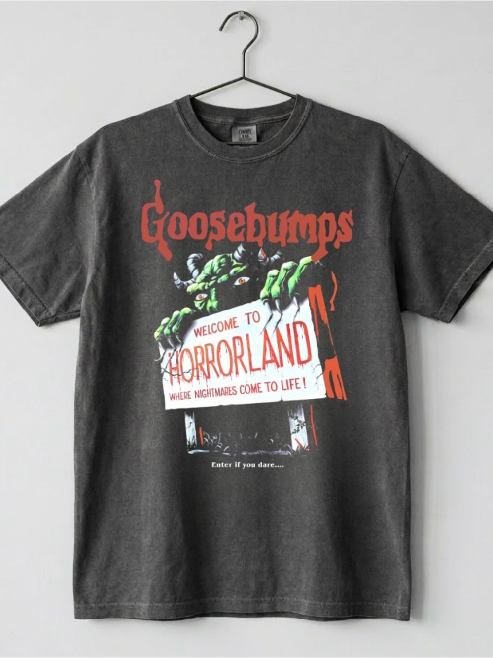 Comfort Colors 'Horrorland' Goosebumps Horror Spooky Season Vintage Tee